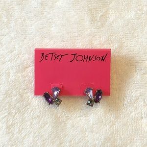 NWT Betsey Johnson Purple Earrings!